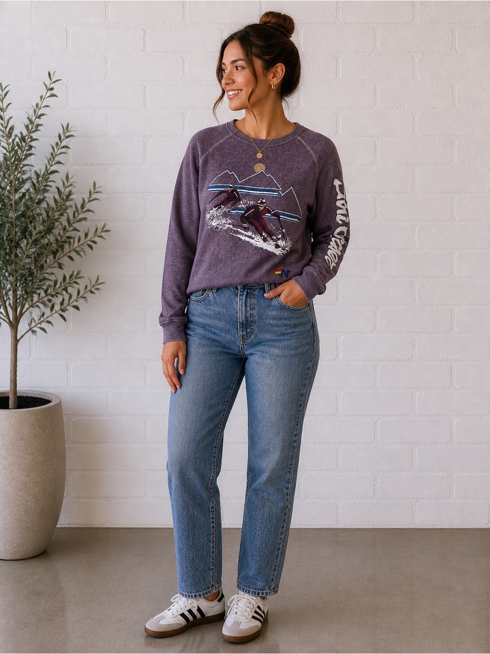 Rare Vintage Aviator Nation Purple Ski Chaser Sweatshirt